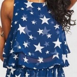 Show Me Your Mumu Starry Blue Layered Top